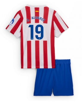 Billige Fotballdrakt Atletico Madrid Julian Alvarez #19 Replika Hjemmedraktsett Barn 2025-26 Kortermet (med bukser)
